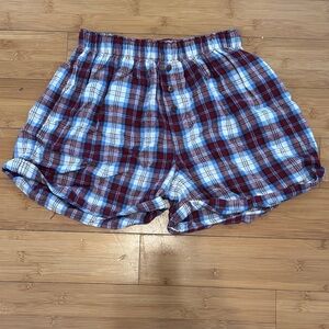 FP Movement by Free People Checkered Shorts in Red and White